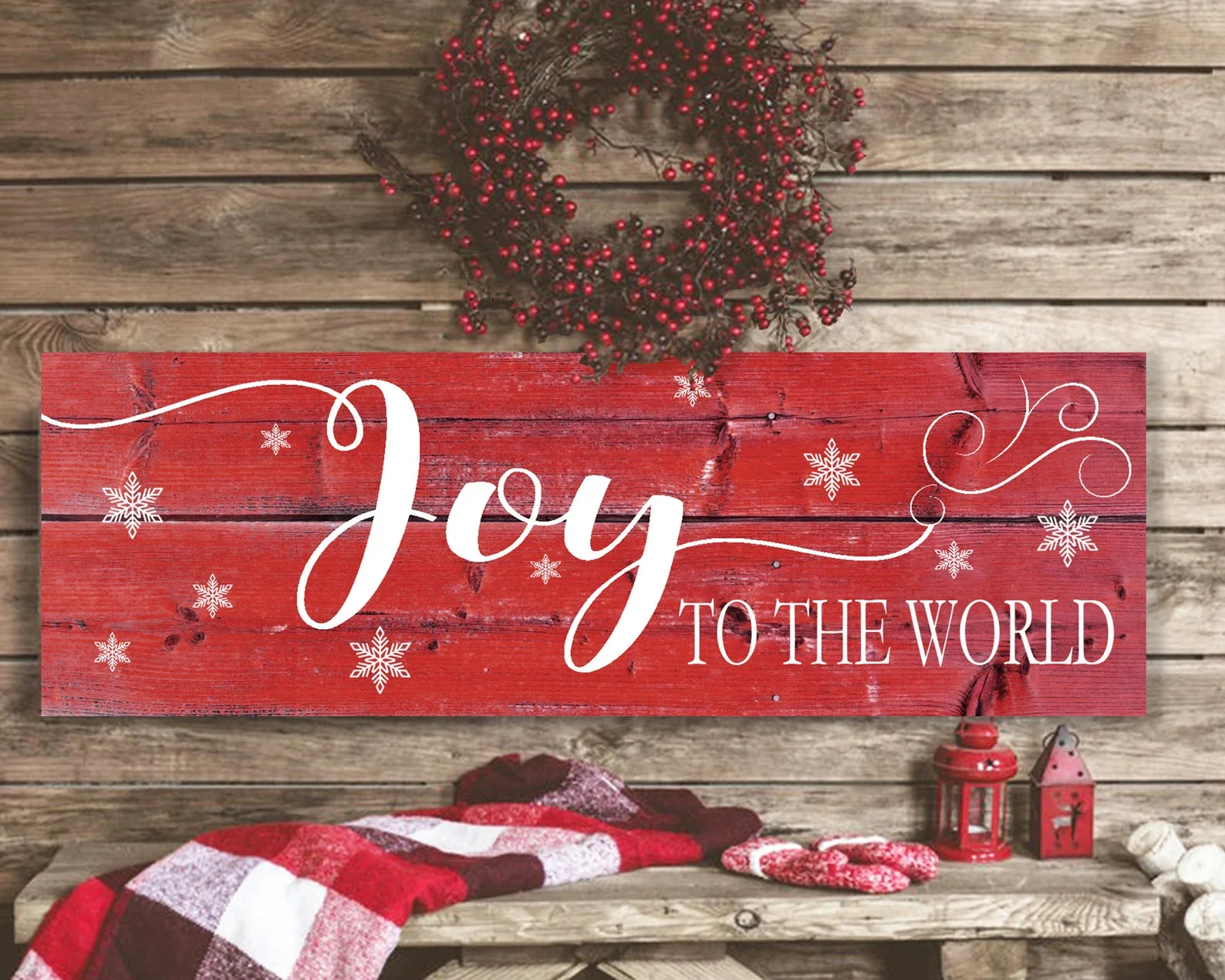 13. Joy To The World Wood Sign