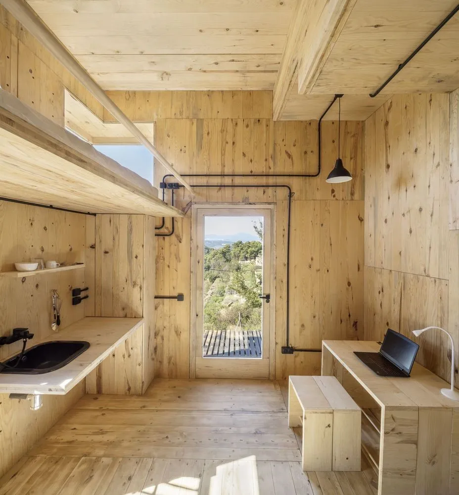 Voxel Quarantine Cabin by Valldaura Labs in Barcelona, Spain