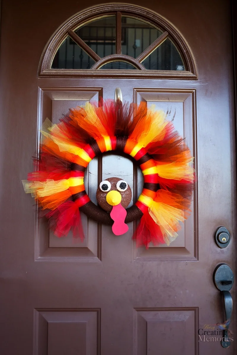 13. Crazy DIY Thanksgiving Wreath Idea from Discount Store