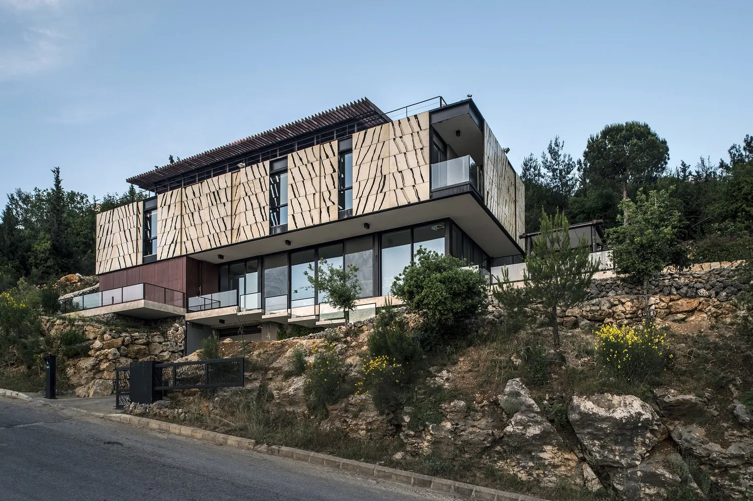 House Tahan by Blankpage Architects: Floating Stone Garden Over Junayd Bay