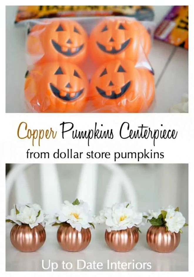 3. Quick and Easy Pumpkin Centerpiece at Discount Store