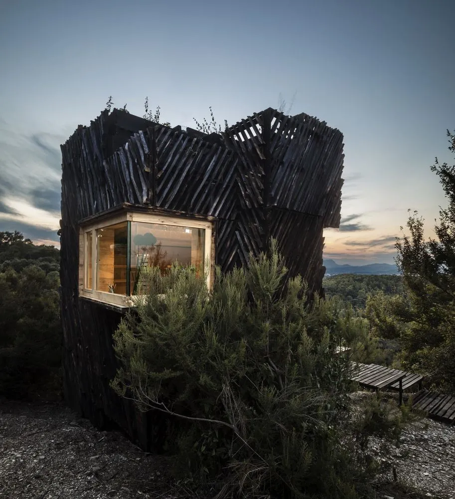 Voxel Quarantine Cabin by Valldaura Labs in Barcelona, Spain