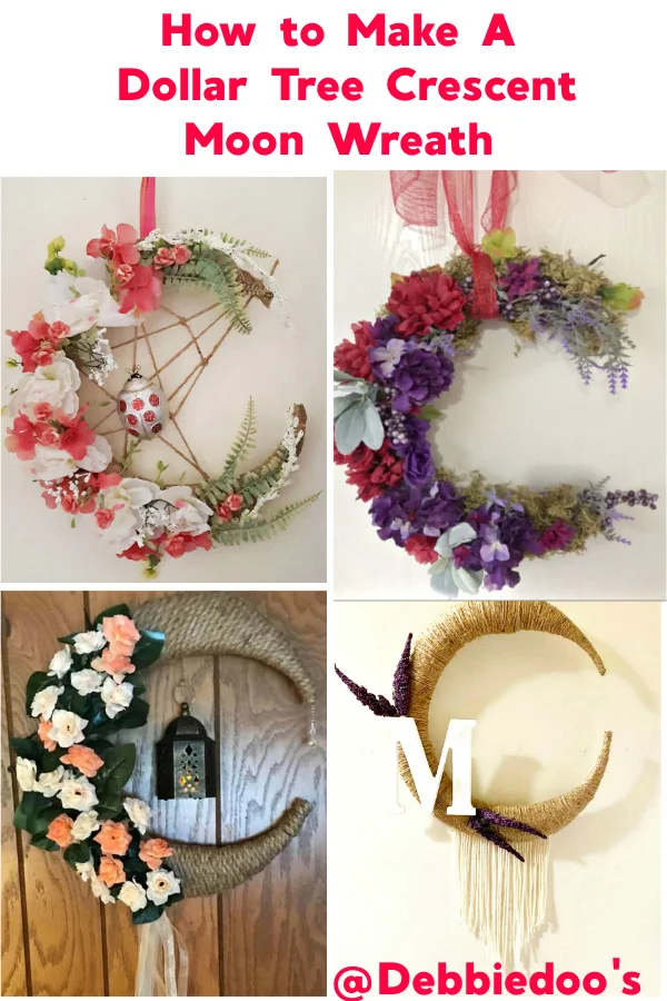 7. Corona de Dollar Tree con media luna