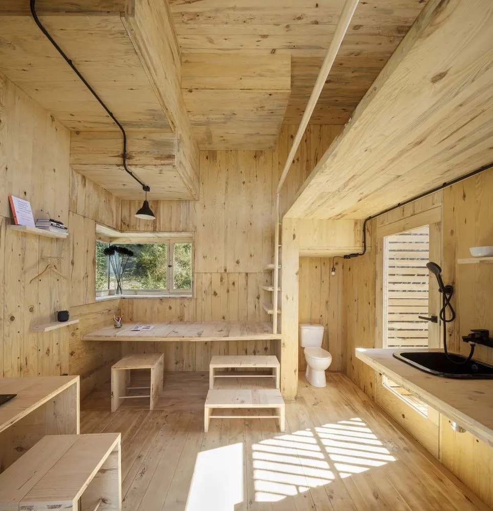 Voxel Quarantine Cabin by Valldaura Labs in Barcelona, Spain