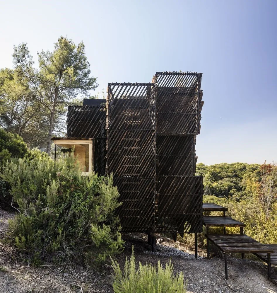 Voxel Quarantine Cabin by Valldaura Labs in Barcelona, Spain