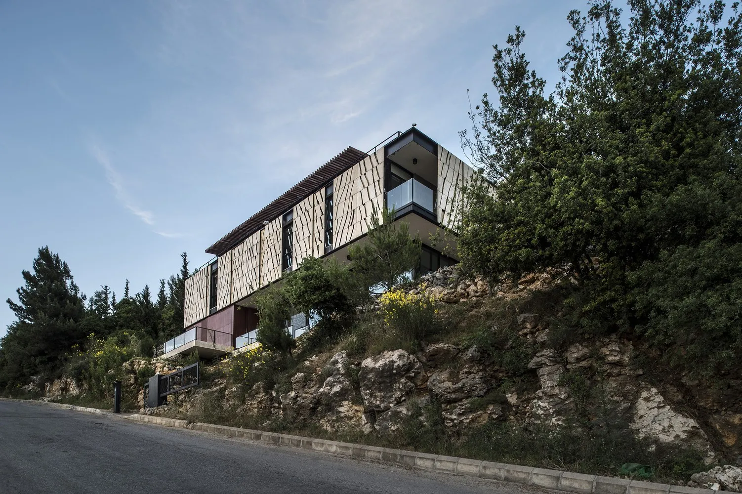 House Tahan by Blankpage Architects: Floating Stone Garden Over Junayd Bay