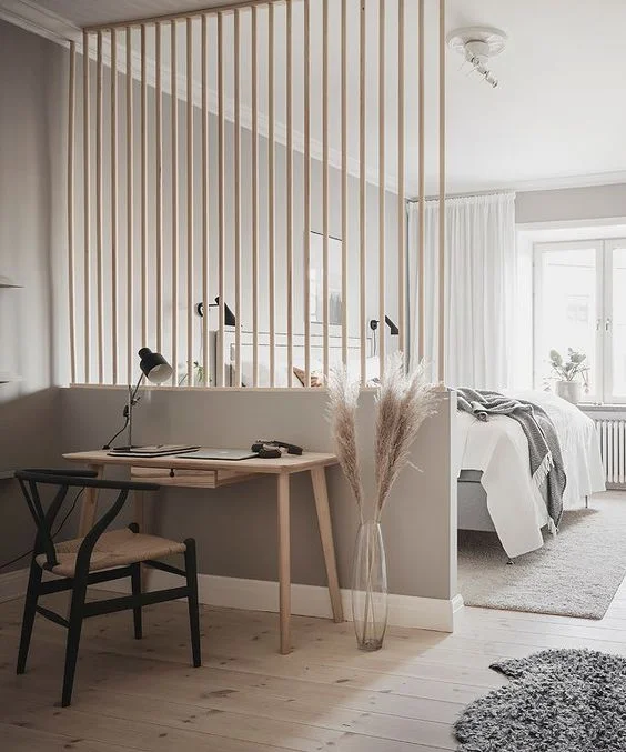 美丽的斜切隔断模型