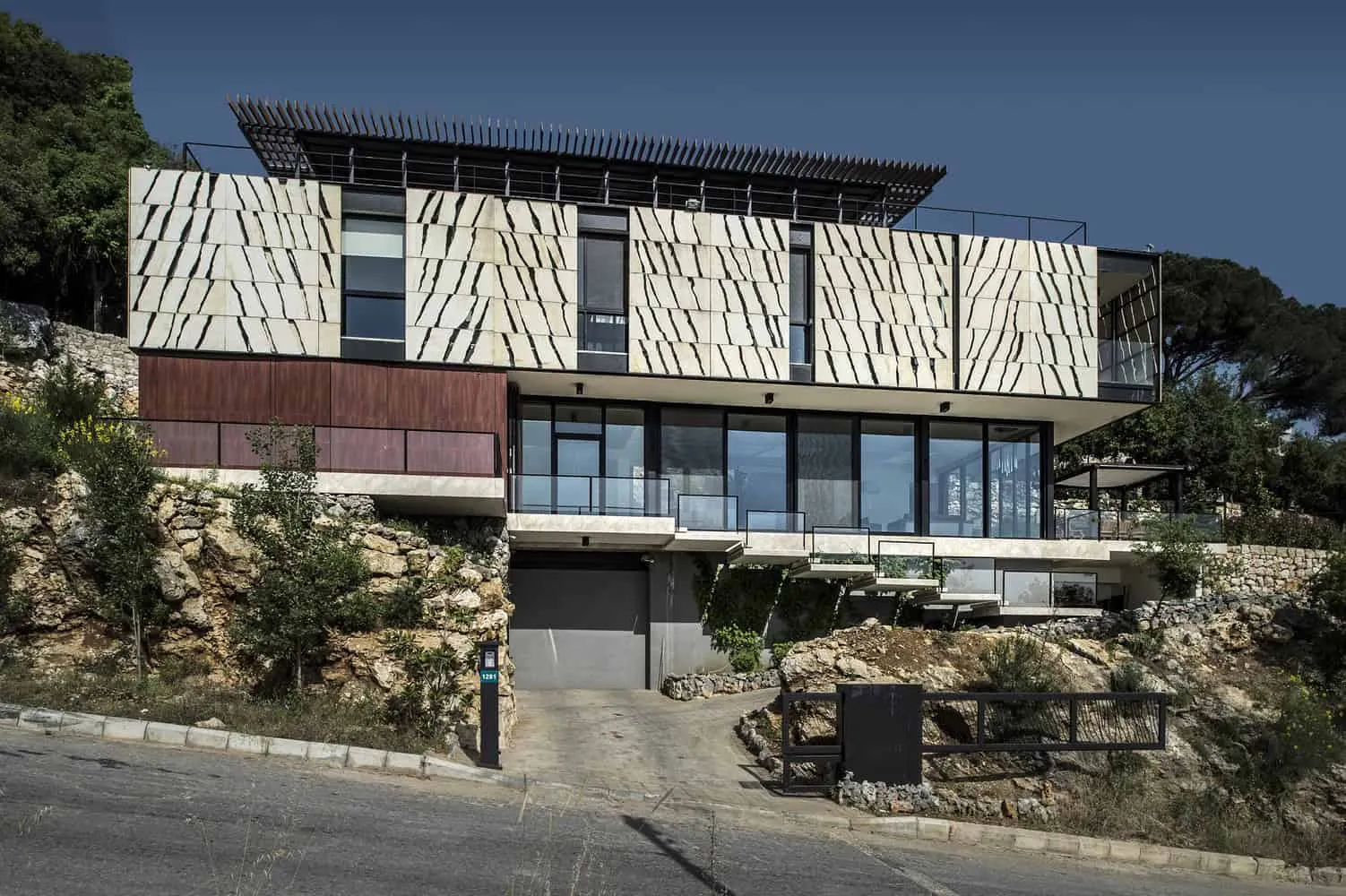 House Tahan by Blankpage Architects: Floating Stone Garden Over Junayd Bay