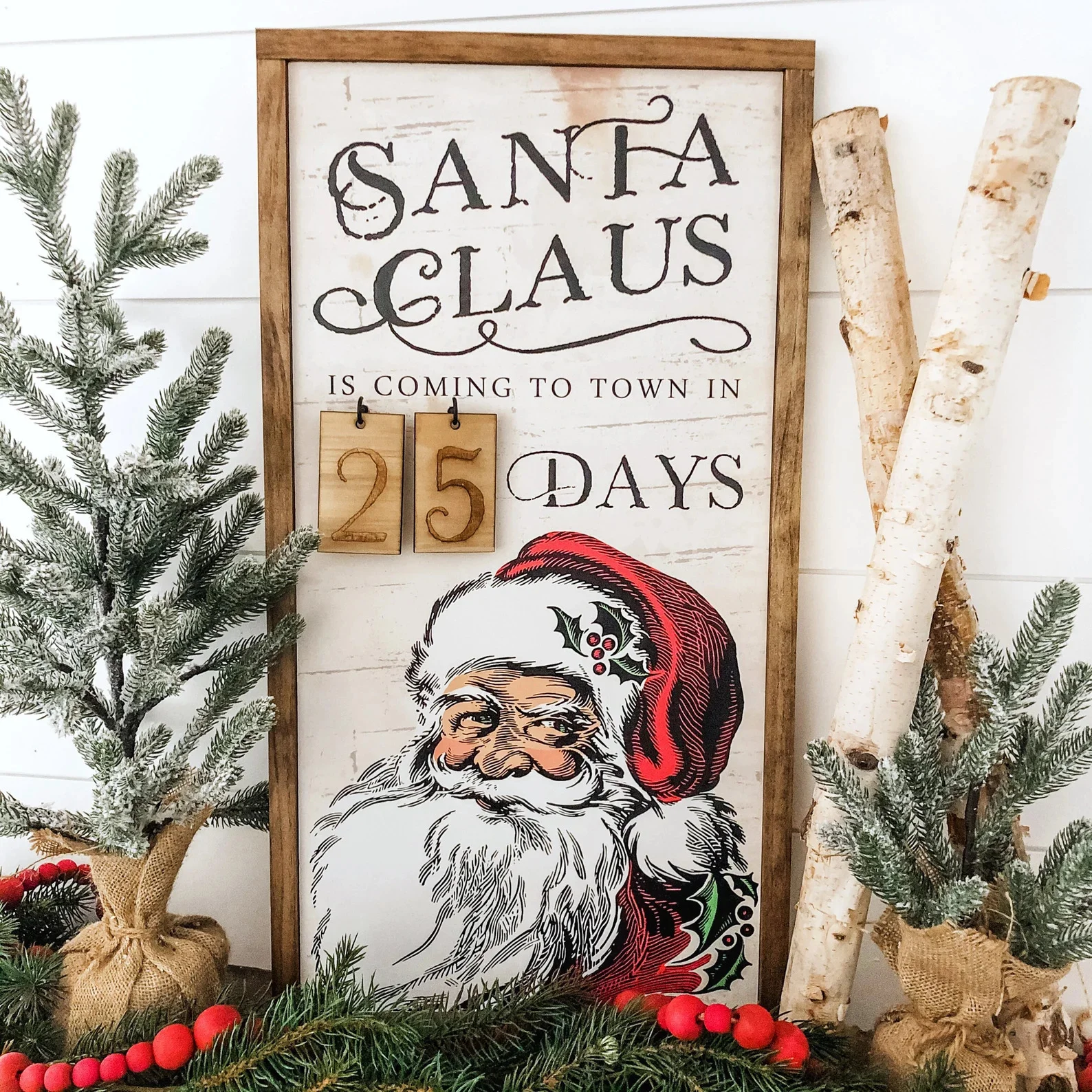 6. Christmas Countdown Wood Sign