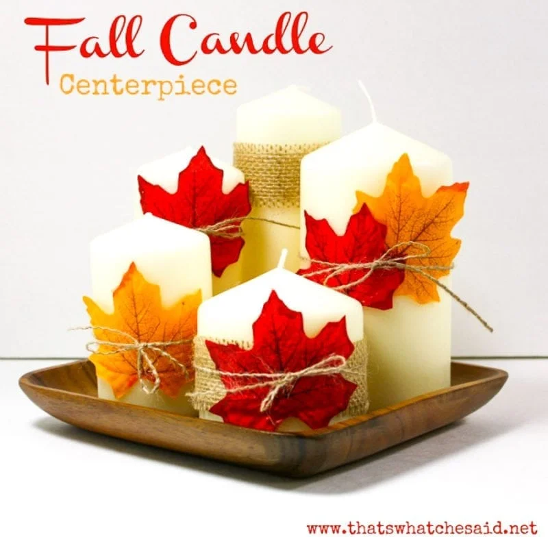 4. Autumn Candle Centerpiece