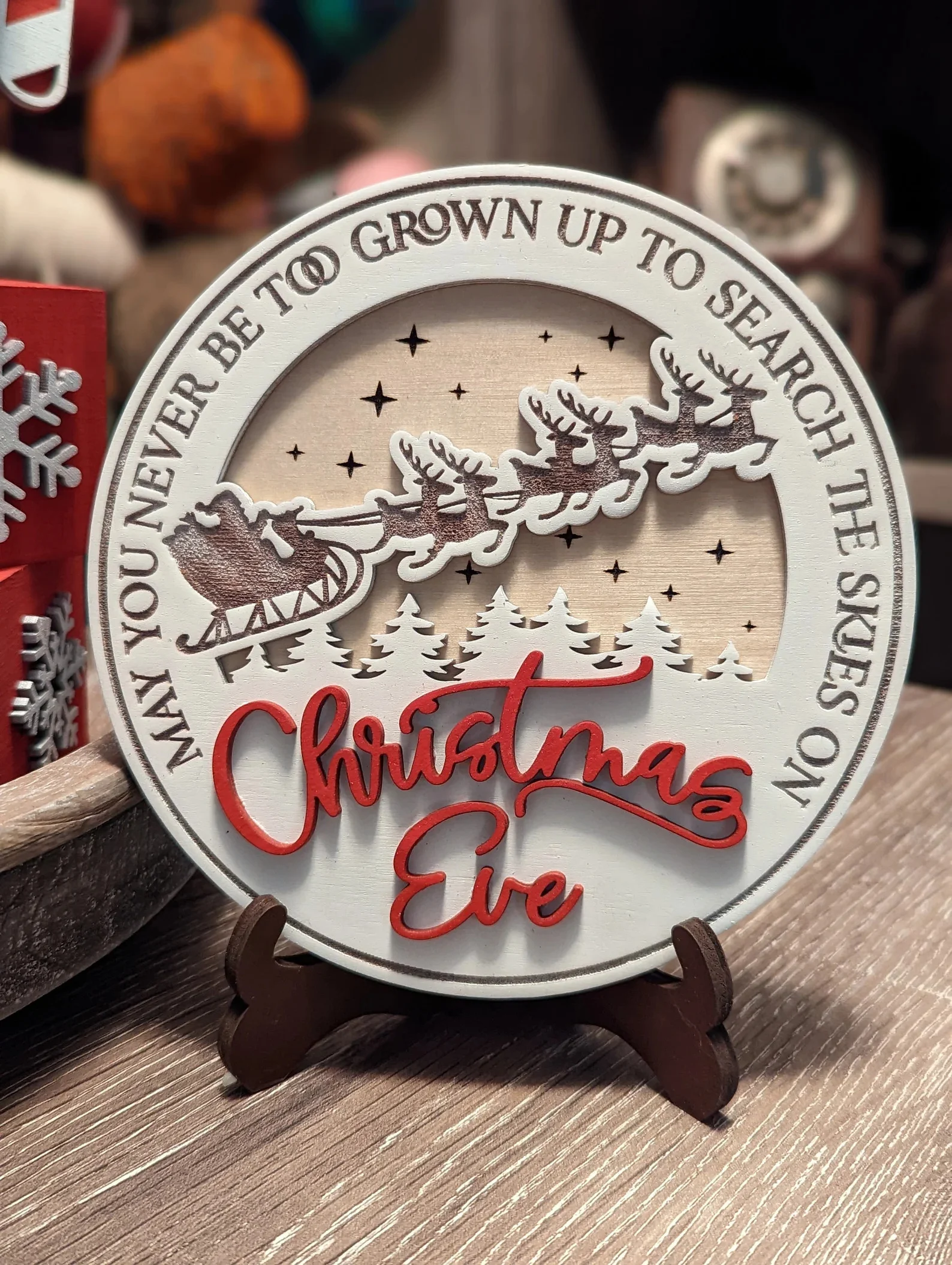 14. Christmas Tier Tray Round Signs