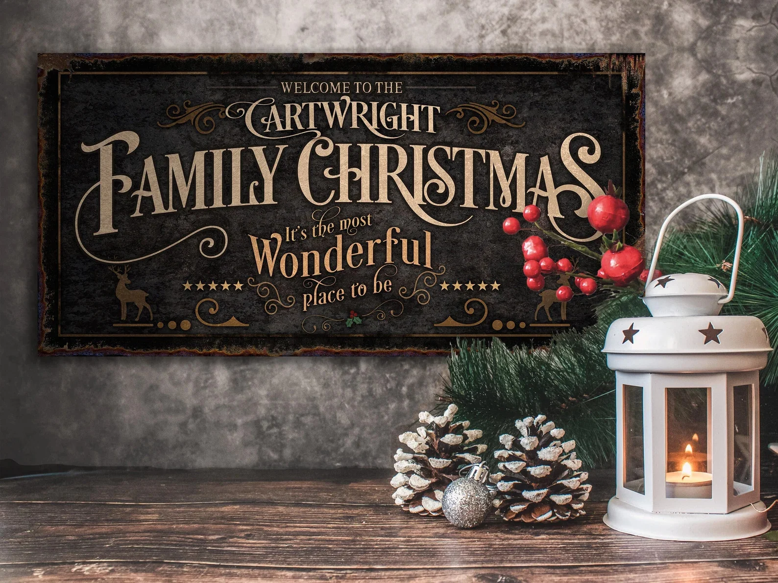 5. Señal navideña vintage