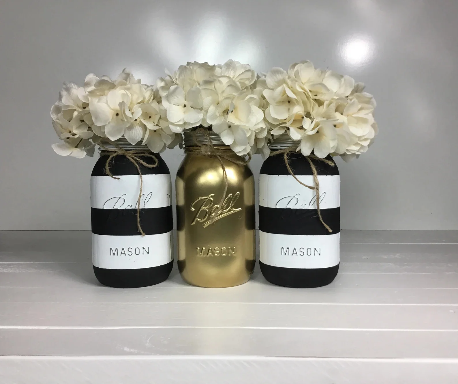 14. Black, White and Gold Jars