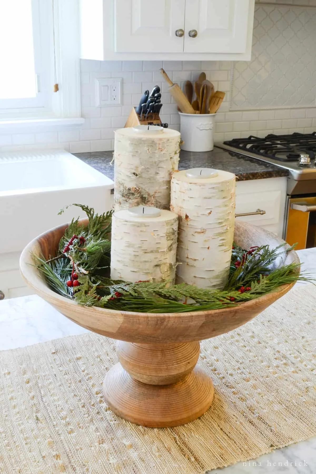 11. DIY Birch Candle Holders