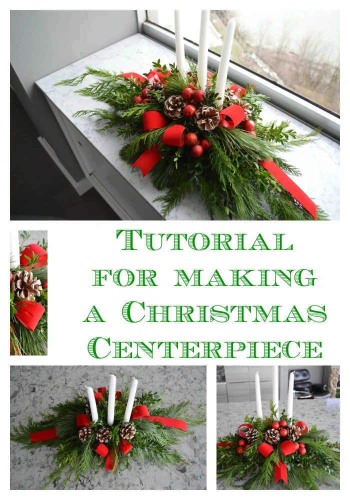 17. DIY Christmas Centerpiece from a Tree