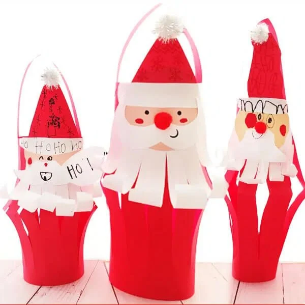 15. Linternas de papel navideñas para Santa