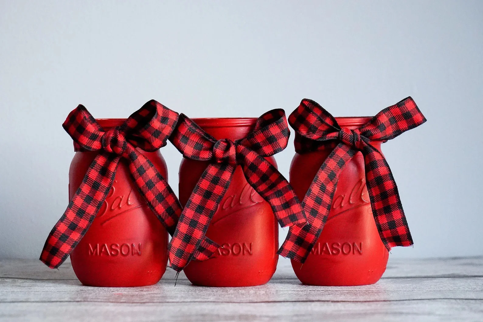 15. 圣诞红色玻璃罐套装