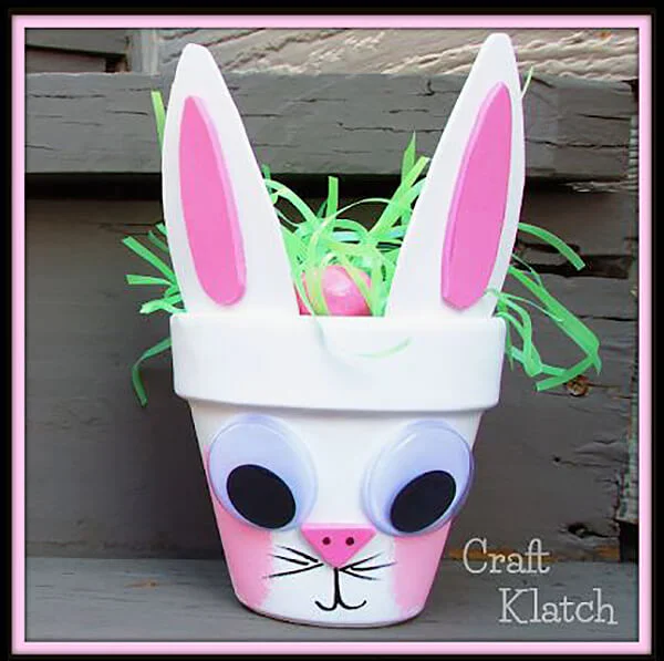 5. DIY Easter Bunny from a Planter