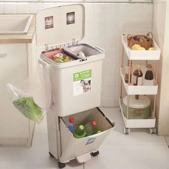 厨房垃圾回收桶，您可以在家中使用的美观垃圾桶