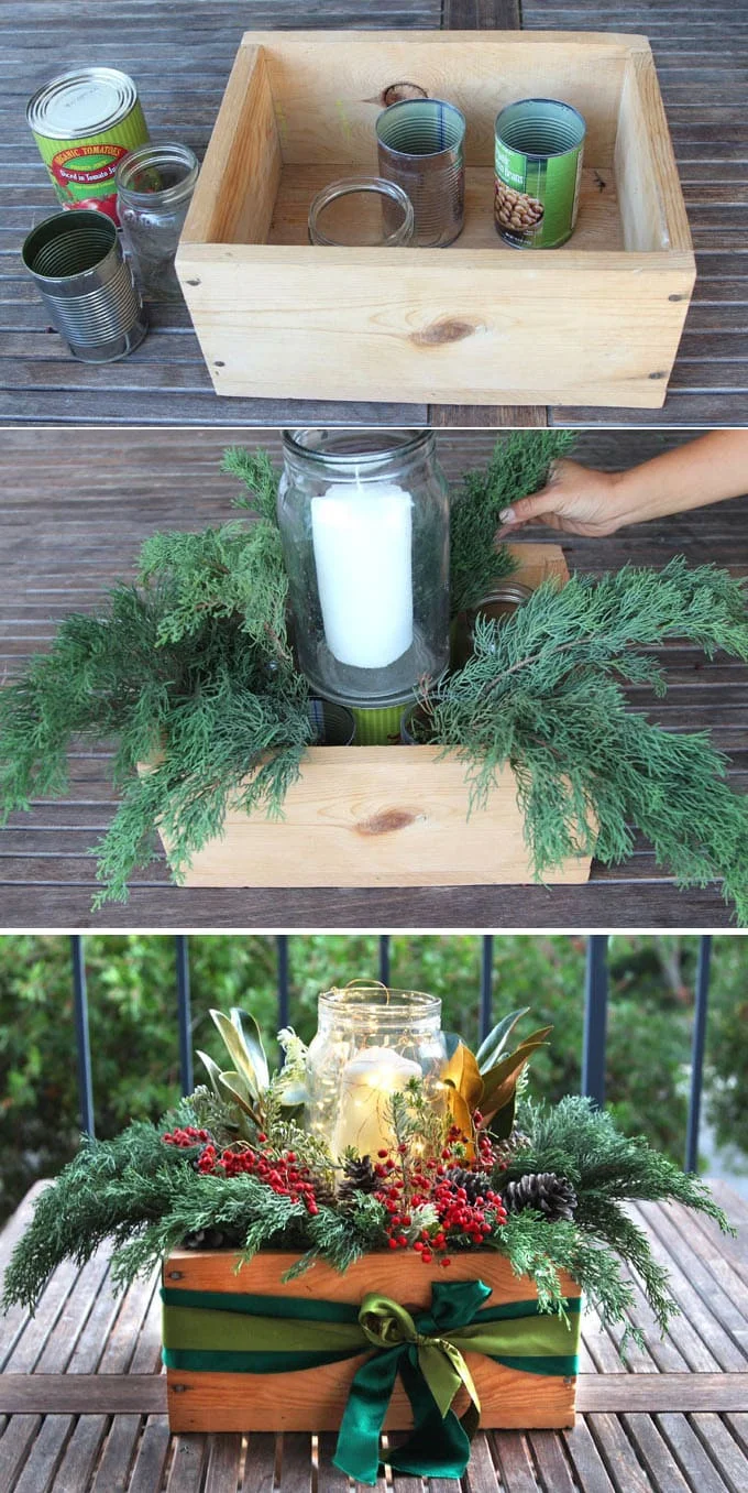 16. Beautiful 10-Minute DIY Christmas Centerpiece