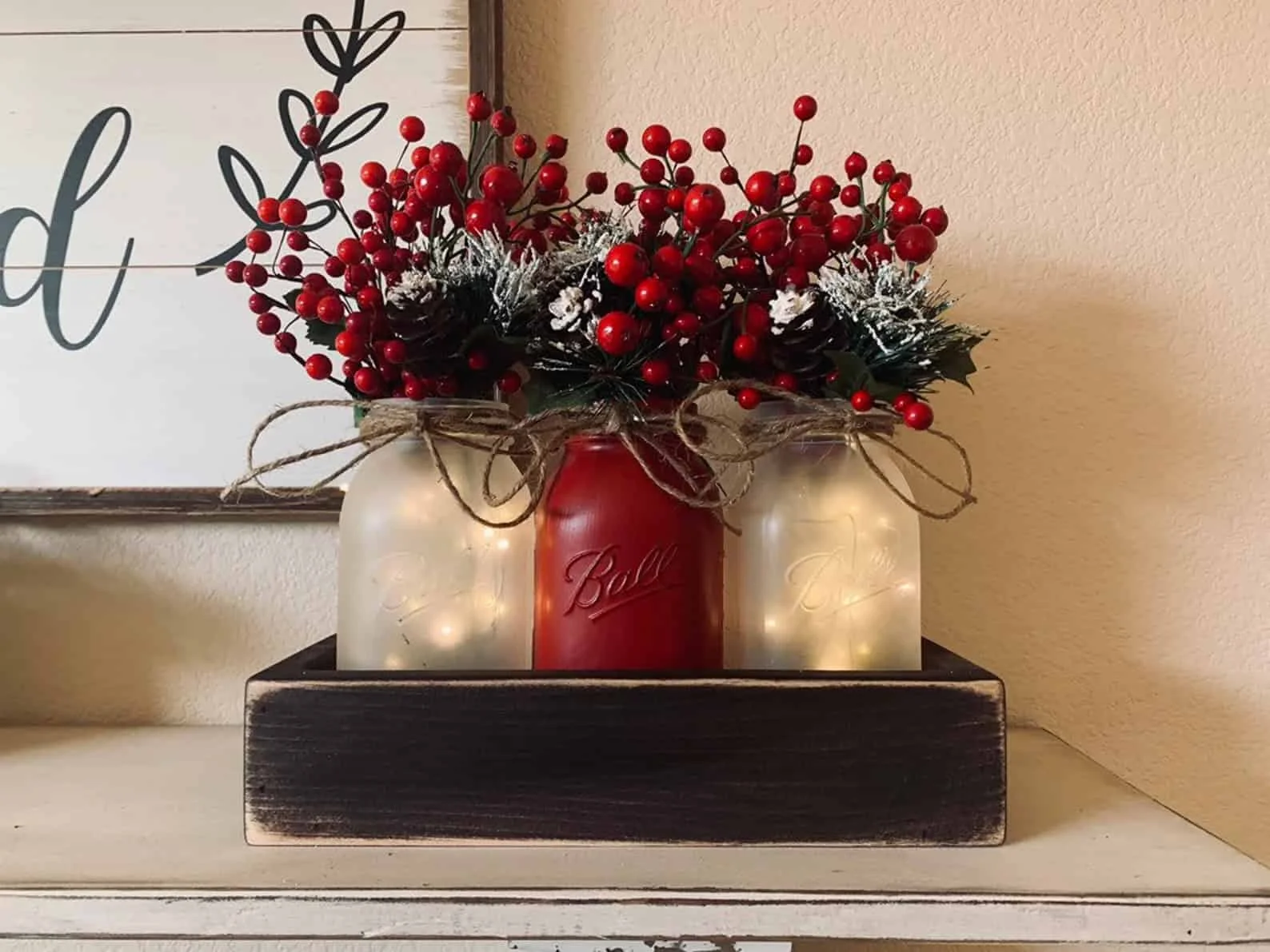 10. Winter Jar Centerpiece