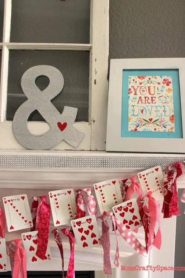 16. Heart Card Garland for Valentine’s Day