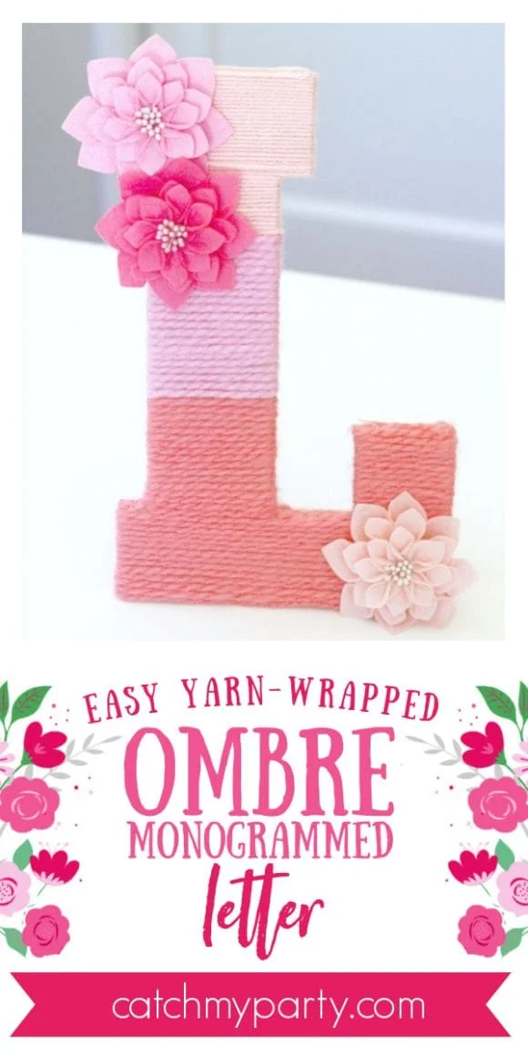 7. Make a Simple Yarn Ombre Monogram