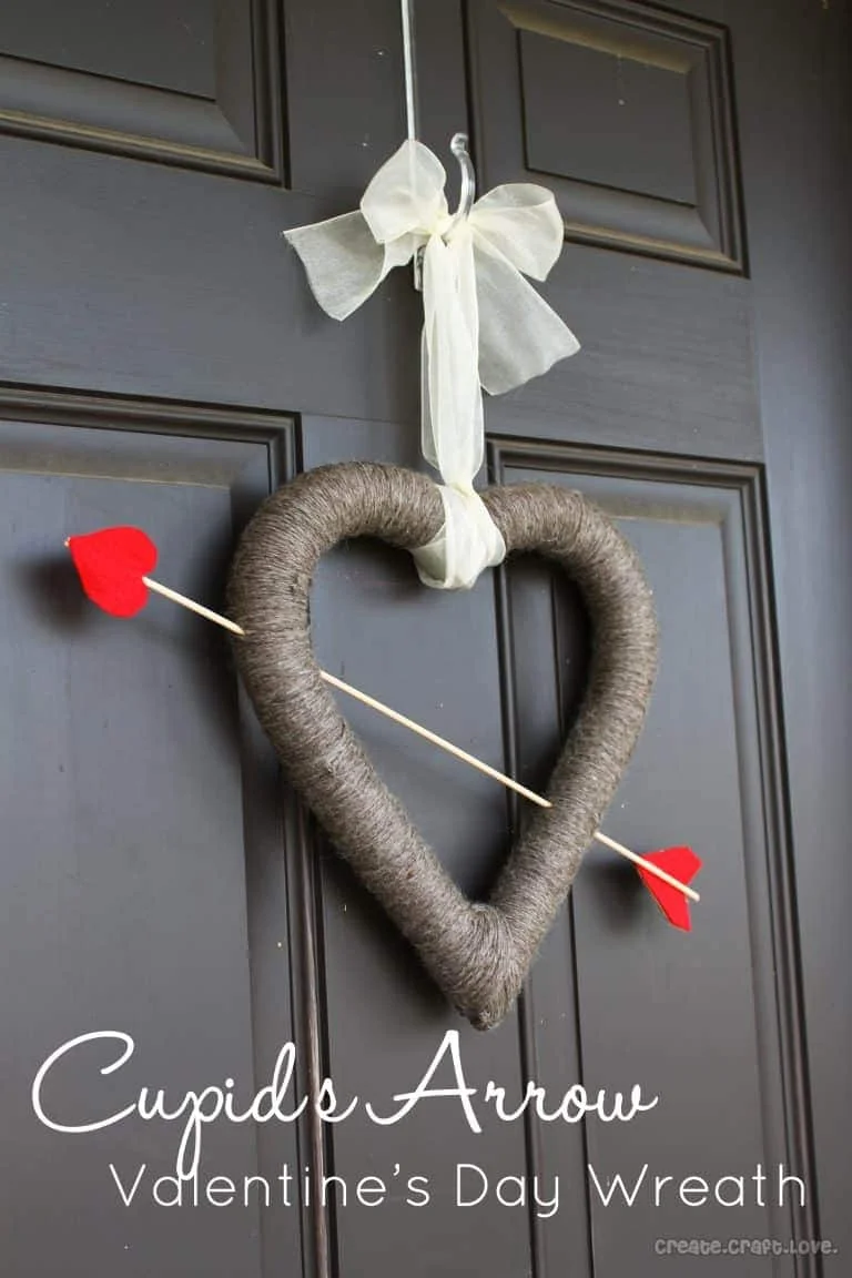 15. Valentine's Wreath with Cupid's Arrow