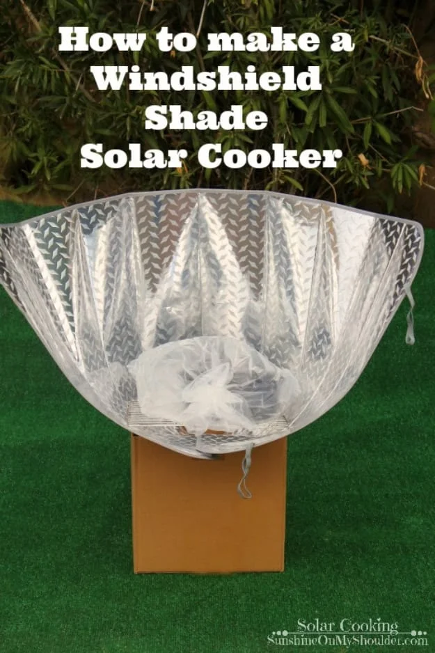 2. Making a Solar Oven from a Sunshade