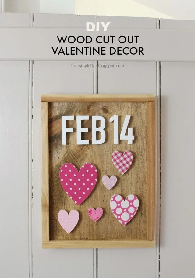 3. Recorte de madera DIY para el Día de San Valentín