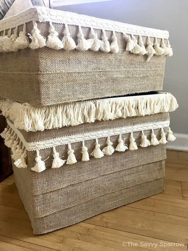 7. DIY-коробки для зберігання із картонних коробок