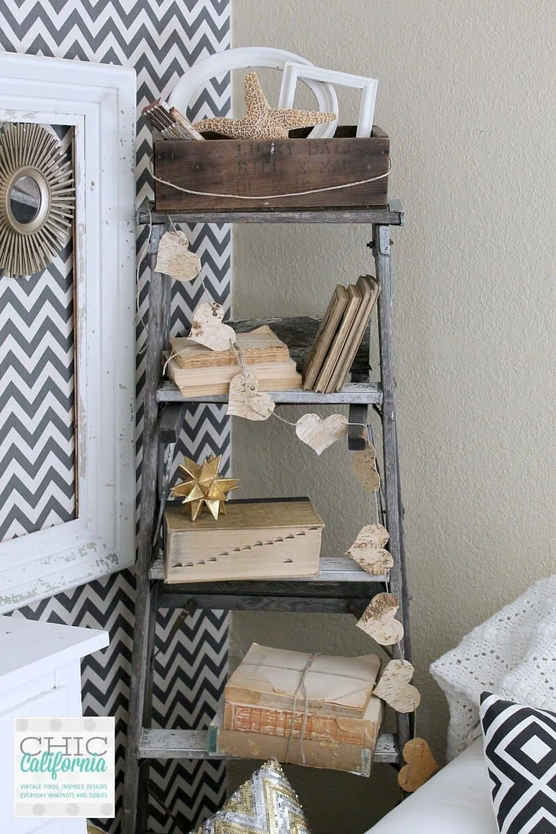 11. Guirnalda de corteza de abedul en forma de corazón