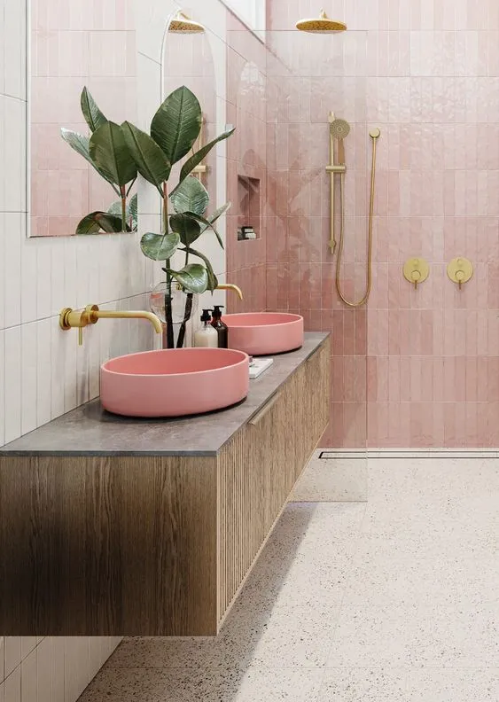 Unique Pink Bathroom Designs