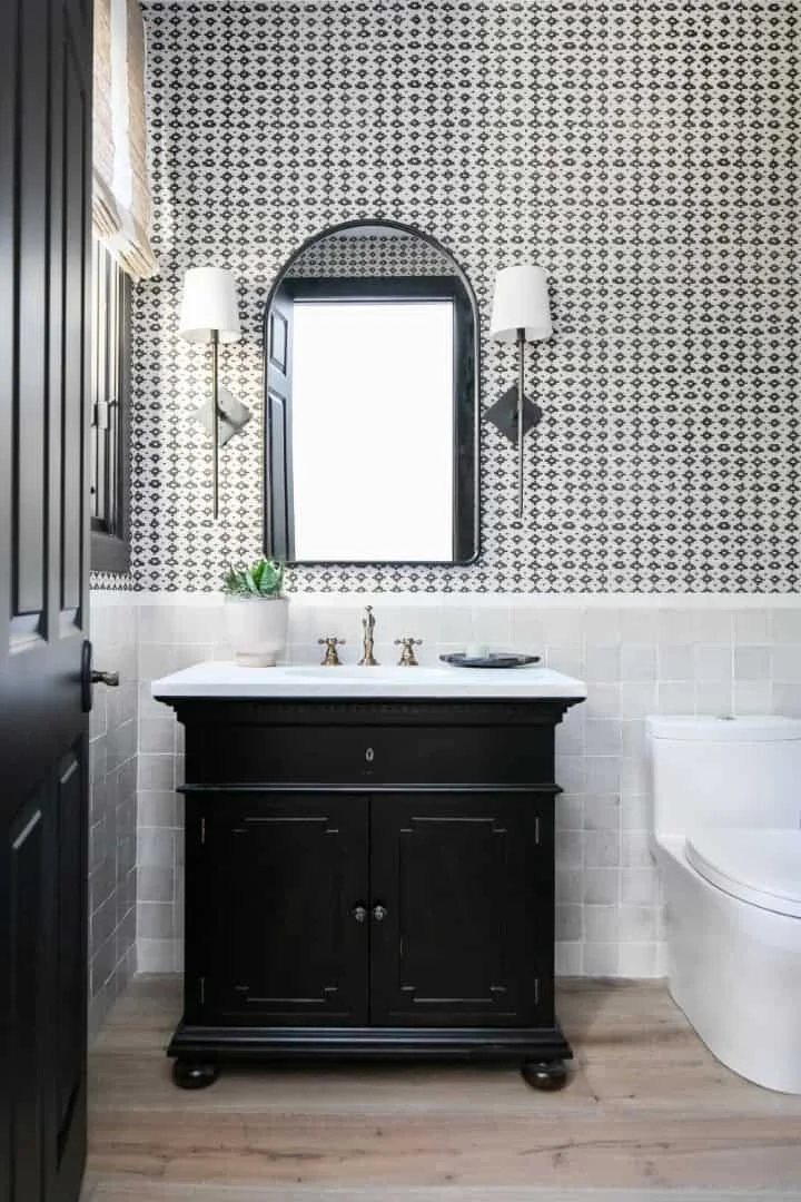 9. Transitional Powder Room Interior