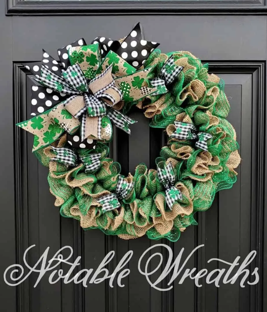 2. 粗麻布圣帕特里克节花环