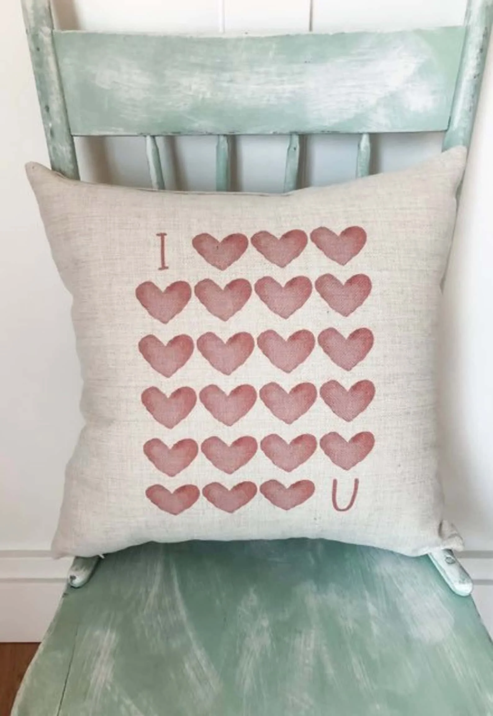 7. Hearts and Love Pillow