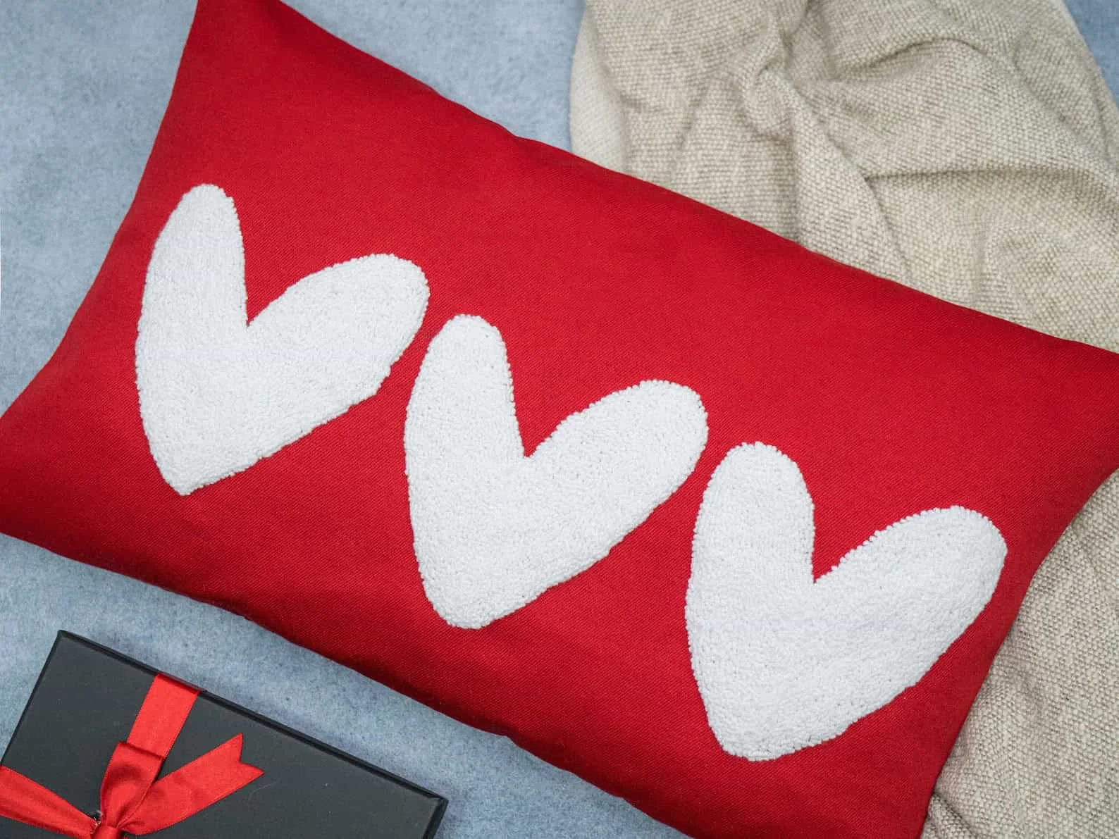 4. Heart Patchwork Pillow