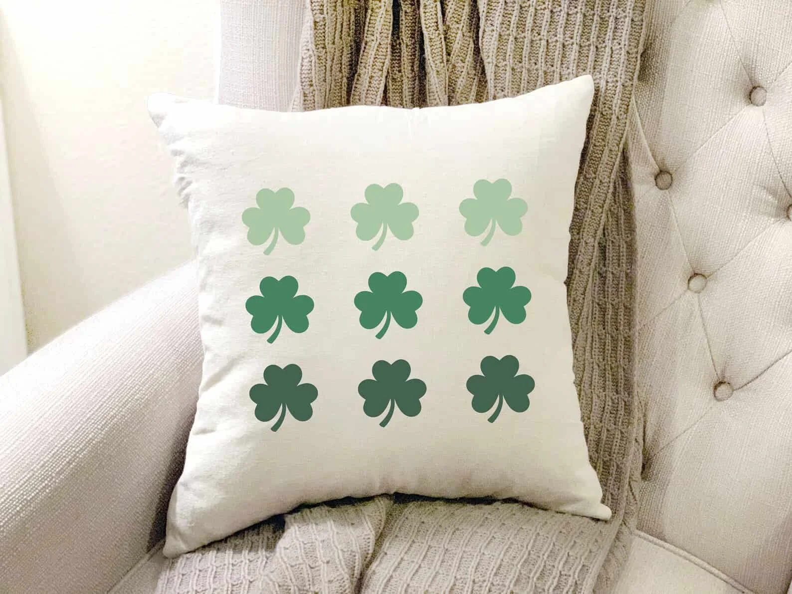 10. St. Patrick's Day Clover Pillow