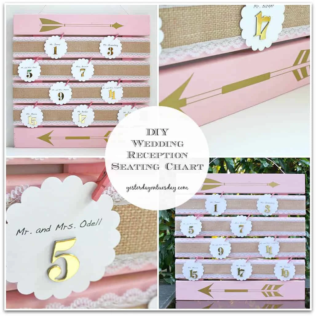 4. Seating chart DIY para boda