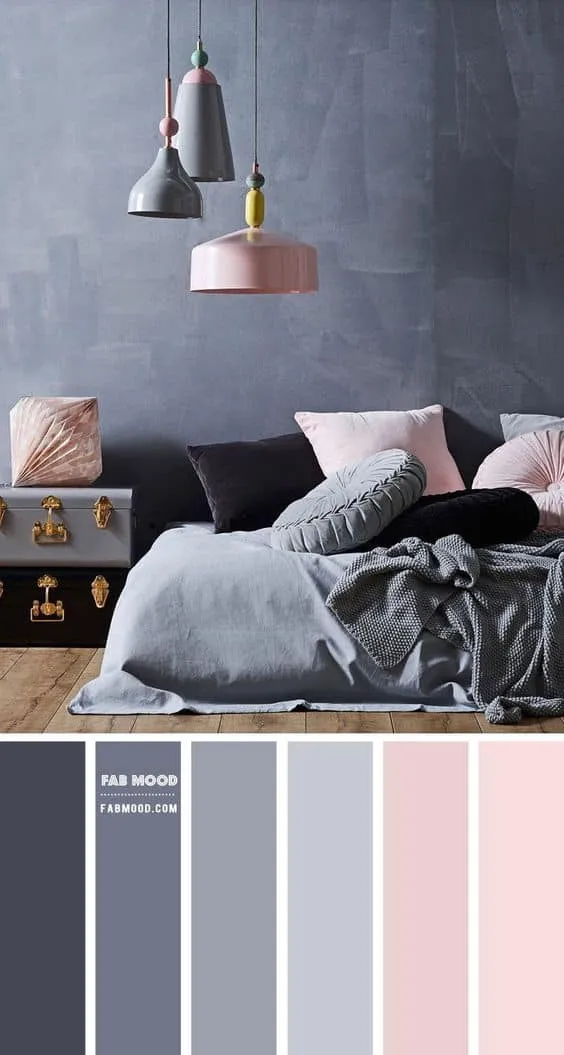 用这些令人惊叹的色彩搭配打造温馨双人卧室