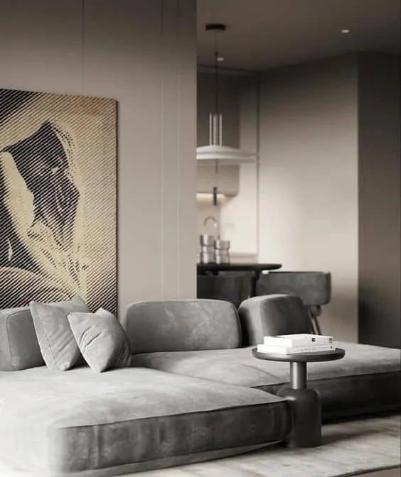 灰色沙发装饰非常适合客厅