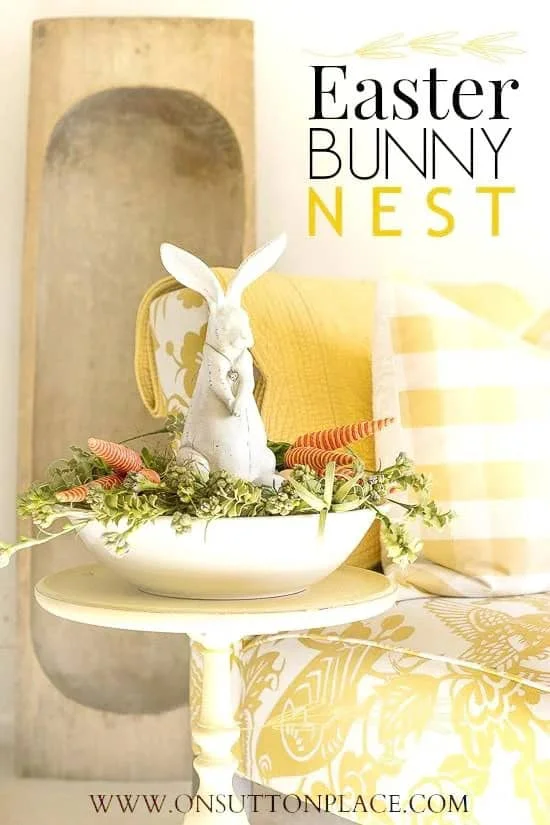7. Nido DIY para conejo de Pascua