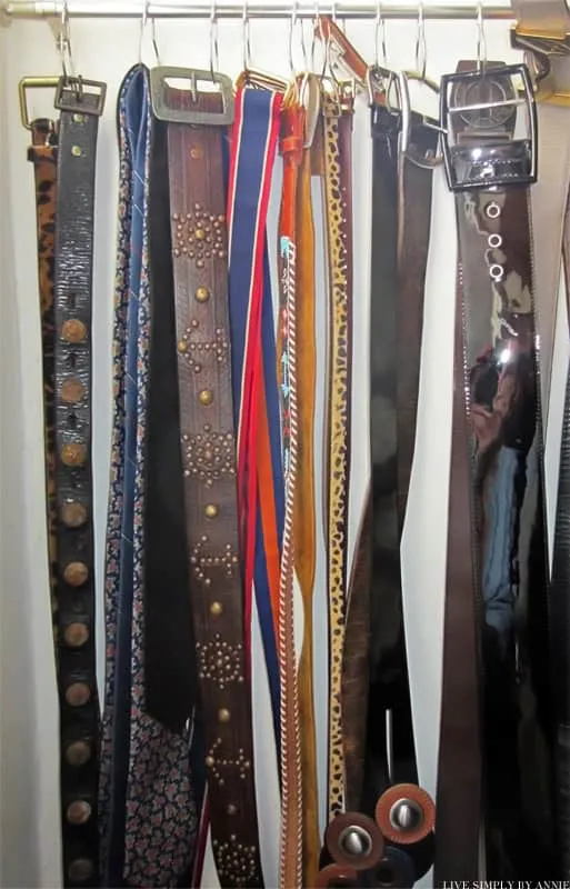 2. DIY Belt Organizer