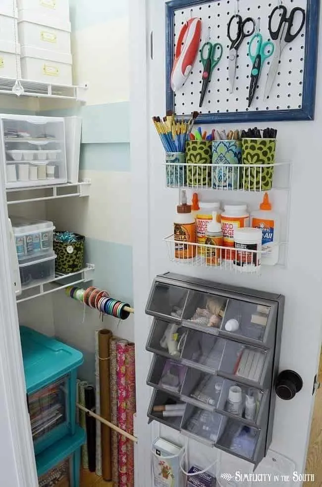 7. Simple Art Supplies Organization