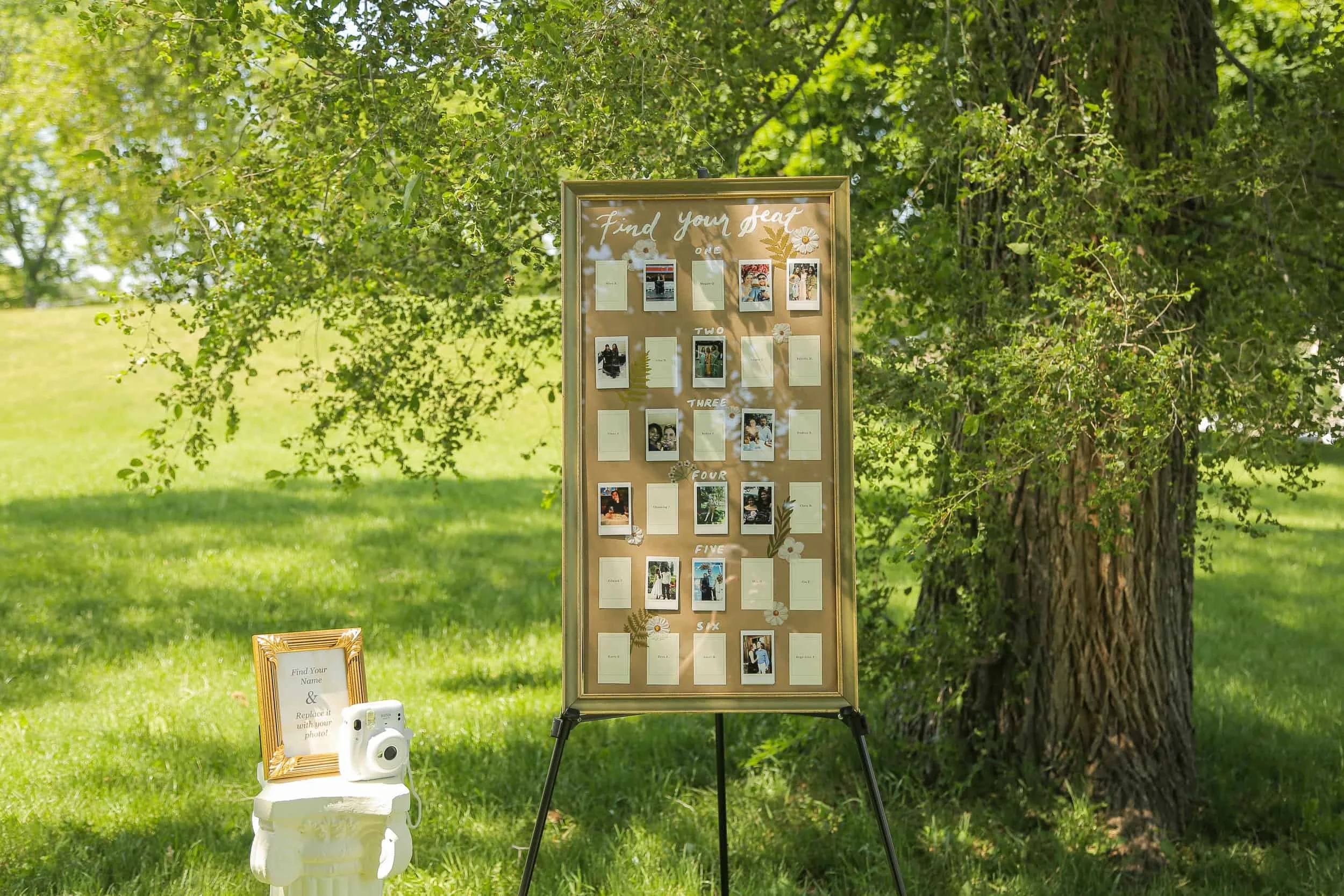 15. Seating chart DIY para boda