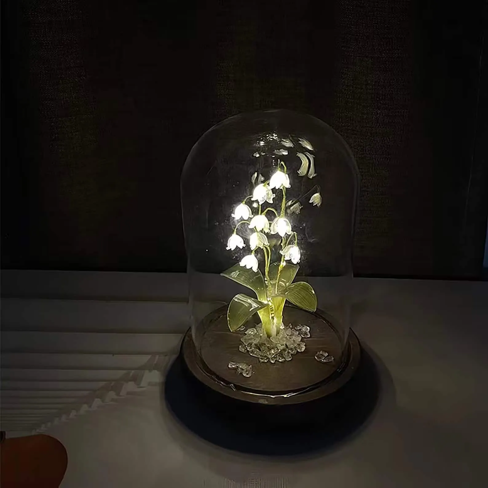 8. Handmade Lily Long Night Lamp