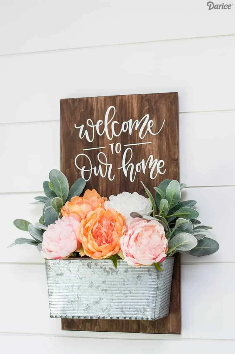 2. TABLERO DE BIENVENIDA CASERO PARA LA PUERTA