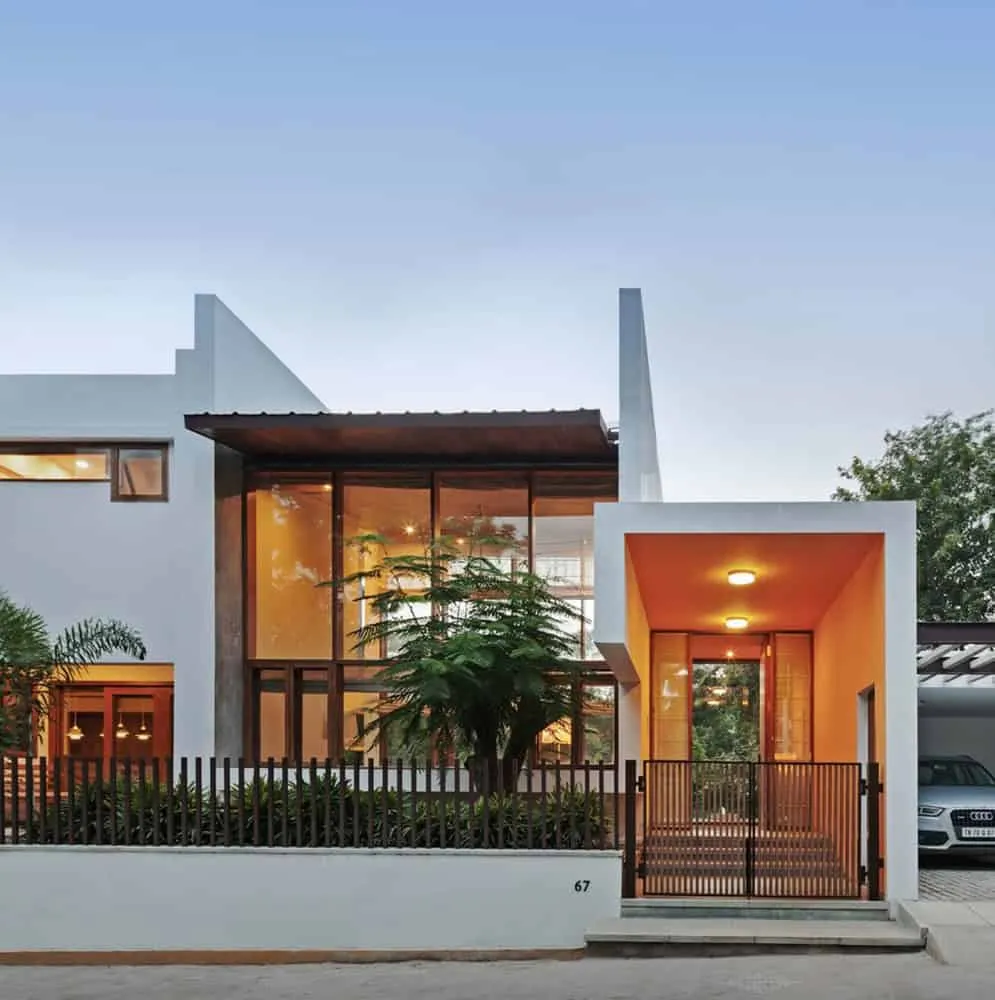 印度班加罗尔的Khosla Associates设计的L-Plan住宅 印度班加罗尔的Khosla Associates设计的L-Plan住宅