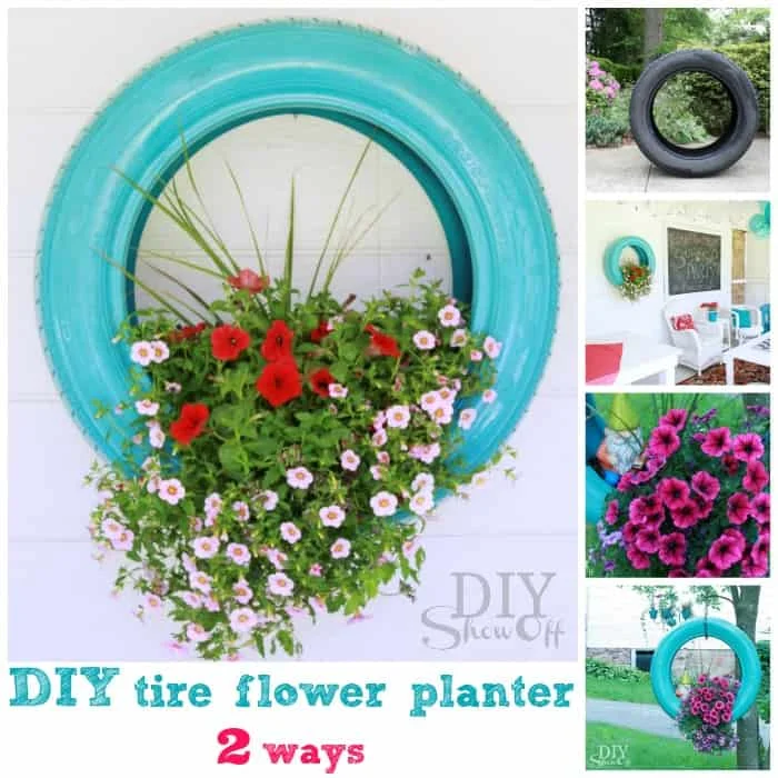 15. DIY Planter Projects from Tire