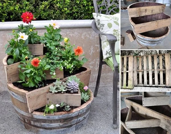 5. DIY Planter Projects from Recycled Barrel